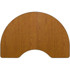Flash Furniture 48''W x 72''L Kidney Shaped Activity Table with Thermal Fused Top and Standard Height Adjustable Legs, Oak-Shape: Kidney