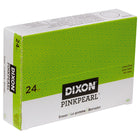 Dixon Pink Pearl Beveled Edge Pink Eraser - Large - 24 Pack-Removes pencil marks cleanly with minimal abrasion