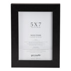 Gry Mattr Wood Photo Frame without Mat - Black - 5" x 7"-Wood Frame
