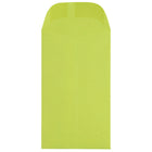 JAM Paper #3 Coin Envelopes, 2.5 x 4.25, Brite Hue Ultra Lime Green, 100 Pack-Green Envelopes