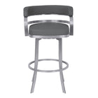 Armen Living Prinz 26" Counter-Height Swivel Bar Stool - Grey-Prinz Modern Counter or Bar Height Metal Barstool