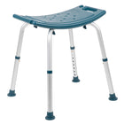 Flash Furniture HERCULES Series Adjustable Navy Bath & Shower Chair with Non-slip Feet-Textured Seat reduces slipping