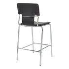 Avenue Six 26" Dorado Vinyl with Chrome Base Counter Stools, Black, 2 Pack-Seat Height 26"