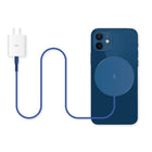 LOGiiX Piston Connect Mag MagSafe Charger - 1.5M - Blue-Braided 1.5m USB Type-C cable to prevent breaking and fraying
