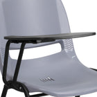 Flash Furniture Grey Ergonomic Shell Chair with Right Handed Flip-Up Tablet Arm-Right Handed Plastic Tablet Arm with pencil groove