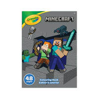 Crayola Colouring Book - 48 Page - Minecraft-MINECRAFT COLOURING BOOK: 48 colouring pages for kids, featuring adventures from the Minecraft game