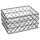 Truu Design Wire Storage Baskets, Set of 3, 13.75 x 10.25 x 6.75 inches, Black-Durable iron construction