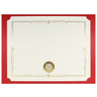 St. James - Porte-certificats/porte-documents - Sceau d'or avec ruban bleu - rouge - paquet de 5-Convient pour les certificats de récompense en format paysage ou portrait