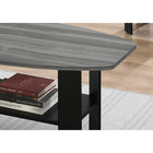 Monarch Specialties 7928P Table Set - 3Pcs Set/Black/Grey Top-Sturdy, these wood look tables will also be safer for the kids and pets thanks to a rounded shape