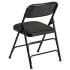 Flash Furniture HERCULES Series Curved Triple Braced & Double-Hinged Black Patterned Fabric Metal Folding Chair-CA117 Fire Retardant Foam