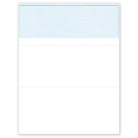 Deluxe Top Laser Cheque, Cyan, English, 8.5" x 11", 500 Pack (UCY9085-500)-Blank Cheque stock for use with Custom Accounting Software
