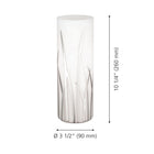 Eglo Rivato In-Line Switch Table Lamp - 10.25" - White & Chrome Glass-Chrome Finish with White & Chrome Glass Shade