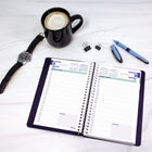 Blueline 2023 Spiral Binding Daily Planner - Blue - 8"H x 5"W - Bilingual-FSC Certified