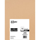 Avery White Rectangle Labels with Easy Peel, 1-1/3" x 4", for Laser/Inkjet Printer, 3500 Pack (5962)-1 1/3" x 4", White