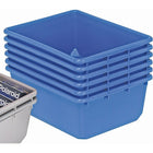 Quantum Storage Systems Quantub Nesting Totes, 19" W x 19" D x 9.5" H, Blue - 2 Pack-Colour: Blue