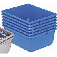 Quantum Storage Systems Quantub Nesting Totes, 19" W x 19" D x 9.5" H, Blue - 2 Pack-Colour: Blue