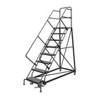 Tri-Arc Safety Slope Rolling Ladder, 8 Step, 80" x 82" (KDEC108246)-Frame Material: Steel