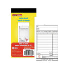 Staples Bilingual Sales Book - 50 Duplicates - Carbonless - 3" x 7" - 10 Pack-Bilingual sales book lets you keep records of sales in either English or French