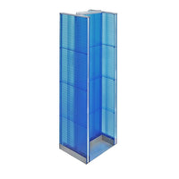 Azar Displays Pegboard Floor Display H-Spinner, 60" x 16", Blue (700430-BLU)-Made from pegboard