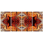 Designart – Imprimé moderne sur toile, symétrie dorée et argentée, 4 panneaux (PT3083-271)-Impression