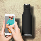 Asobu Double Walled Wireless Speaker Bottle - Black-Speaker range of 25 ft.