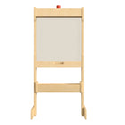 Flash Furniture Bright Beginnings Commercial Double Sided Wooden Free-Standing STEAM Easel, Storage Tray, Paint Window - Natural-Commercial Grade Double Sided Art Easel with Storage Tray