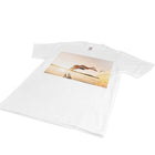 Staples Print Custom T-shirts-100 percent white polyesters