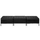 Flash Furniture HERCULES Imagination Series Black LeatherSoft Three Seat Bench-Contemporary Reception Set