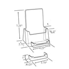 Azar Displays Counter Trifold Brochure Holder with Business Card Pocket, 50 Pack (252922-50PK)-7 1/4"H x 4 1/8"W x 1 1/4"D