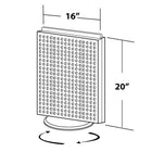 Azar Displays 20" x 16" Pegboard Counter Unit, Clear Translucent (700500-CLR)-Clear translucent