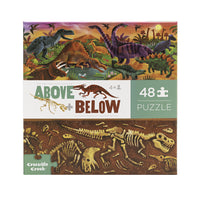Crocodile Creek Above & Below Dinosaur World Puzzle - 48 Pieces-Encourages hand-eye coordination, fine motor skills and problem solving.