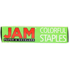 JAM Paper Standard Size Colourful Staples, Green, 5 Pack (335grg)-4
