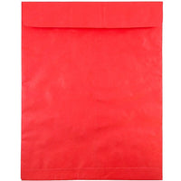 JAM Paper 11.5 x 14.5 Tyvek Envelopes, Open End Catalog with Self Adhesive Closure, Red, 25 Pack (V021388)-Red