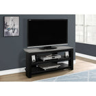 Monarch Specialties 2564 Tv Stand - 42"L/Black/Grey Top Corner-42"L x 15.5"W x 19.75"H