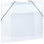 JAM Paper Portfolio with Elastic Closure, Large, 11 x 15 x.5, Clear Poly, 2 Pack (6102 001g)-Material: Plastic