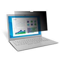 3M 14" Widescreen Laptop Privacy Filter-Effective "black out" privacy from side views outside the 60-degree viewing angle