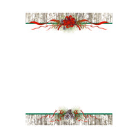 Geographics Pinecones and Ribbons Letterhead - 8.5" x 11" - 70 Pack-8.5" x 11"