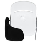 Flash Furniture Ergonomic Shell Chair with Right Handed Flip-Up Tablet Arm - White - 5 Pack-Tablet Size: 12"W x 17"D x 11.5"H from seat