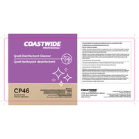 Coastwide Professional CP46 Quat Disinfectant Cleaner Secondary Label-For use on a secondary container