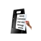 Headline Sign Customizable Tent Sign, Black, 26-1/2" x 10-1/2"-Standard 8-1/2” x 11” inserts are easy to customize