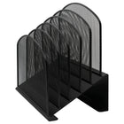 Staples Metal Mesh Letter and File Holder - 5-Compartment - Black-Ideal for tracking and organizing at the office