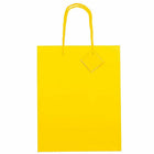 JAM Paper Gift Bags with Rope Handles - Large - 10" x 13" x 5" - Yellow Matte - 3 Pack-Size: Large (10 x 13 x 5 inches), Perfect for holding gifts such as candles, figurines, books, video games, CDs, clothes, etc.