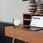 Dainolite Folgar Contemporary Incandescent Table Lamp - 1 Light - Matte Black with Opal Glass-LED compatible