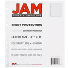 JAM Paper Plastic Sheet Protector - Clear - 1 Pack of 10 Sheets-Smooth finish