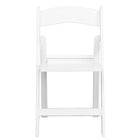 Flash Furniture HERCULES Series Resin Folding Chair with Slatted Seat - White-1000 lb. Weight Capacity