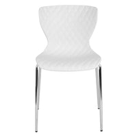 Flash Furniture Lowell Contemporary Design White Plastic Stack Chair - White-Set of 4 Multipurpose Stack Chairs