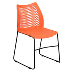 Flash Furniture – Chaise traîneau HERCULES empilable avec ouverture d’aération, capacité de 661lb, orange (RUT498AOR)-Capacité de poids de 661 lb