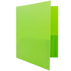 JAM Paper Chemises à fermoir en plastique, vert lime, 12/paquet-4