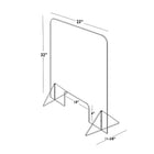 Eddie's Plexiglass Acrylic Protective Shield - 23"W x 32"H - Clear-Clear Acrylic