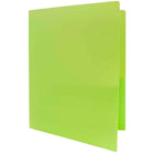 JAM Paper Plastic Heavy Duty Two Pocket Folders, Lime Green, 108 Pack (383HLIB)-Paper weight: heavy duty